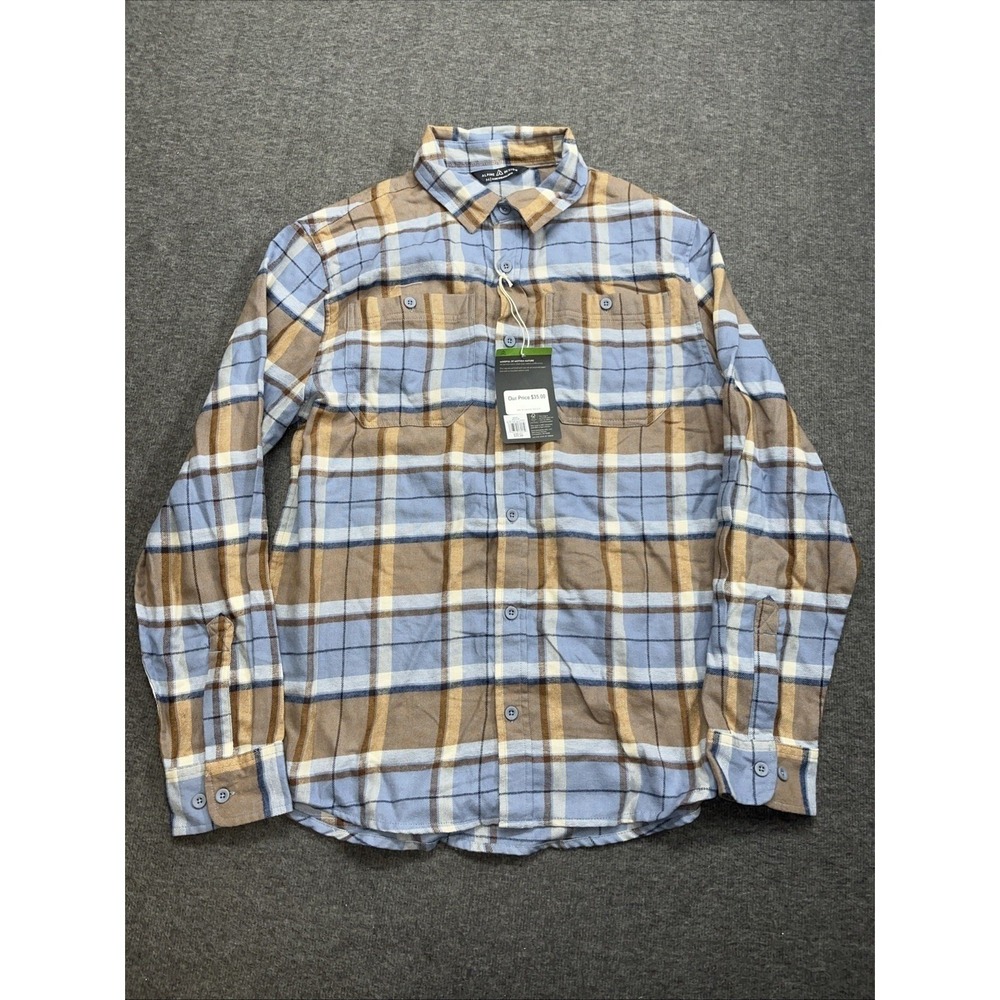 Alpine design men's medium flannel shirt Mount Evans Smoky Slate NWT 26152